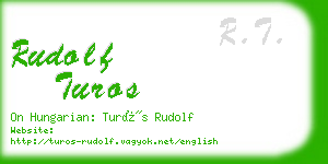 rudolf turos business card